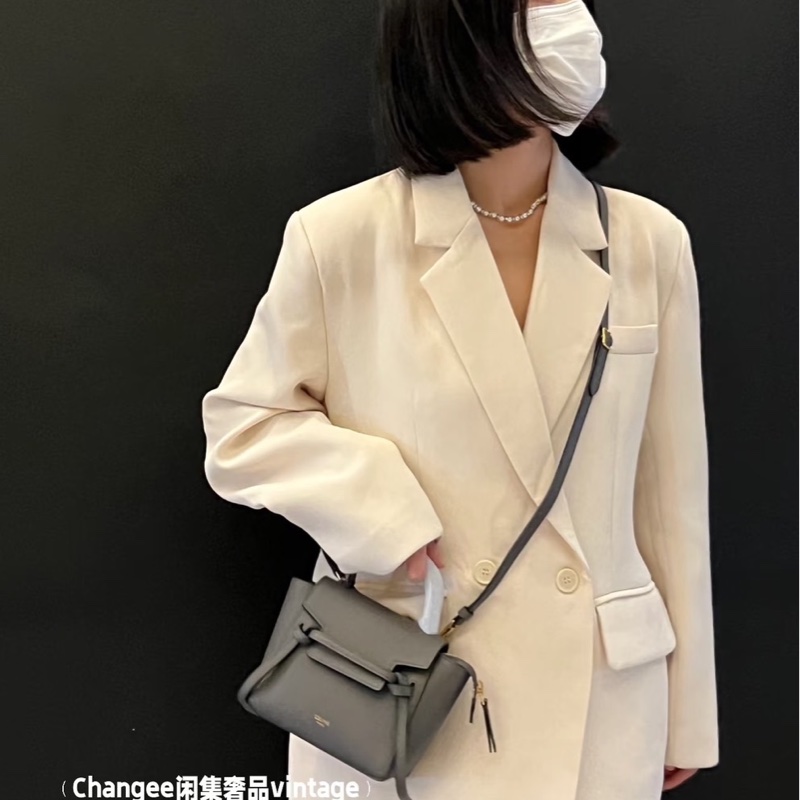 莉亞精品♡Celine Pico鯰魚包 灰 二手-1