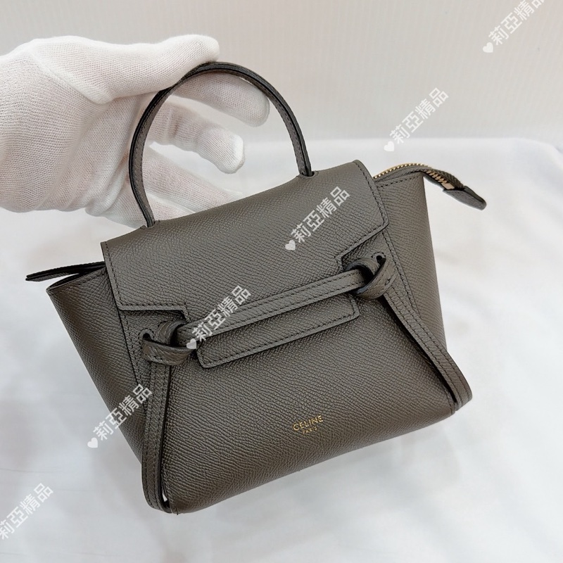 莉亞精品♡Celine Pico鯰魚包 灰 二手-4