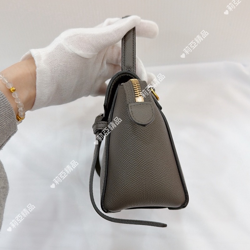 莉亞精品♡Celine Pico鯰魚包 灰 二手-6