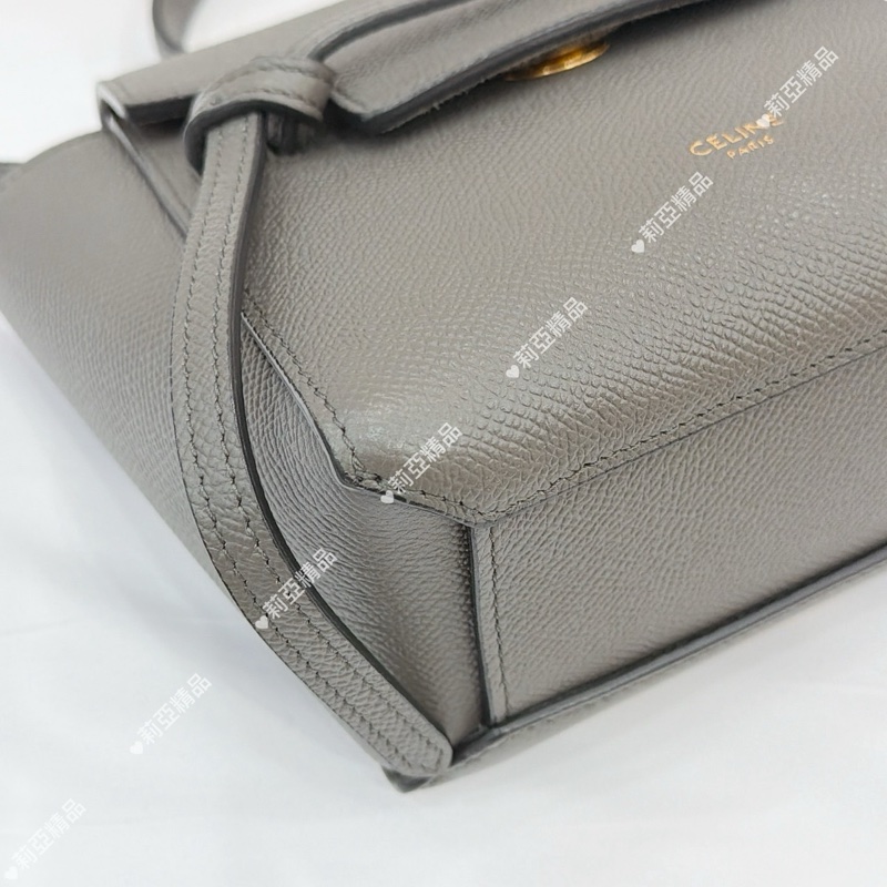 莉亞精品♡Celine Pico鯰魚包 灰 二手-7