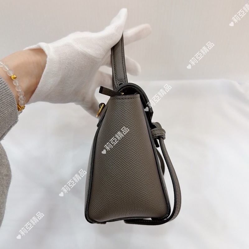 莉亞精品♡Celine Pico鯰魚包 灰 二手-9