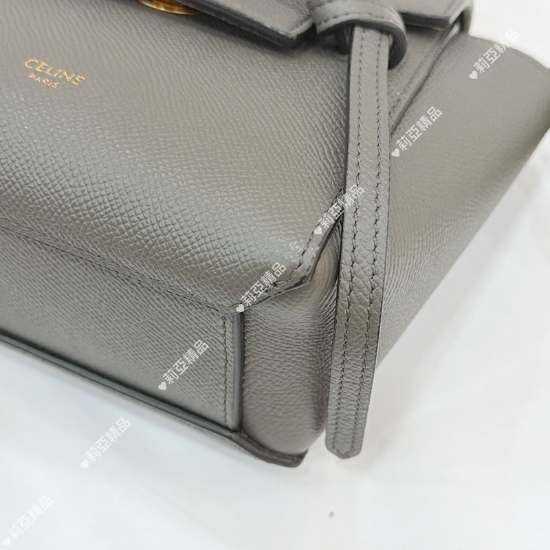 莉亞精品♡Celine Pico鯰魚包 灰 二手-12