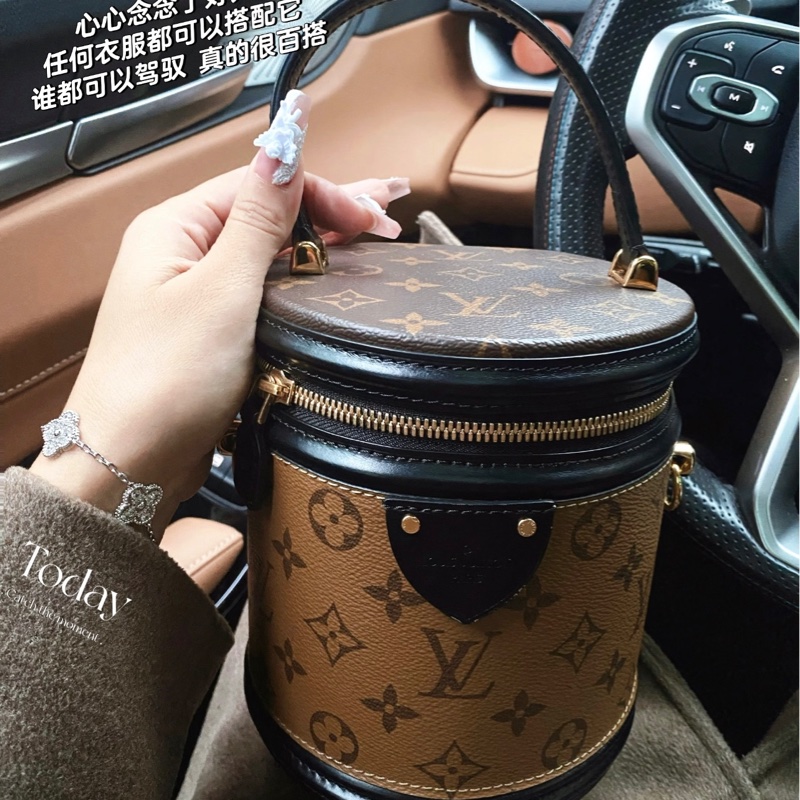 LV 老花发财桶水桶包 单肩斜挎包-6