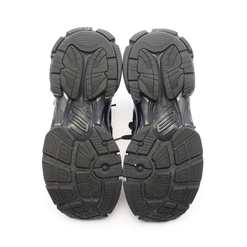 BALENCIAGA RUNNER 運動鞋 656065 皮革織物 黑色 二手 男款-3