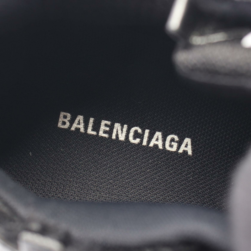 BALENCIAGA RUNNER 運動鞋 656065 皮革織物 黑色 二手 男款-4