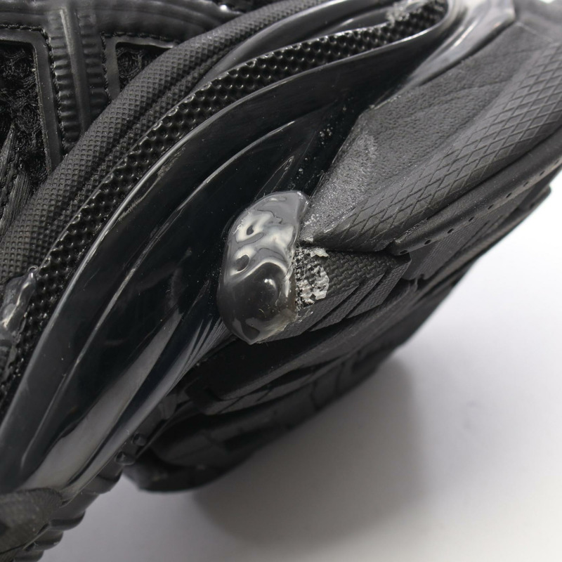 BALENCIAGA RUNNER 運動鞋 656065 皮革織物 黑色 二手 男款-6