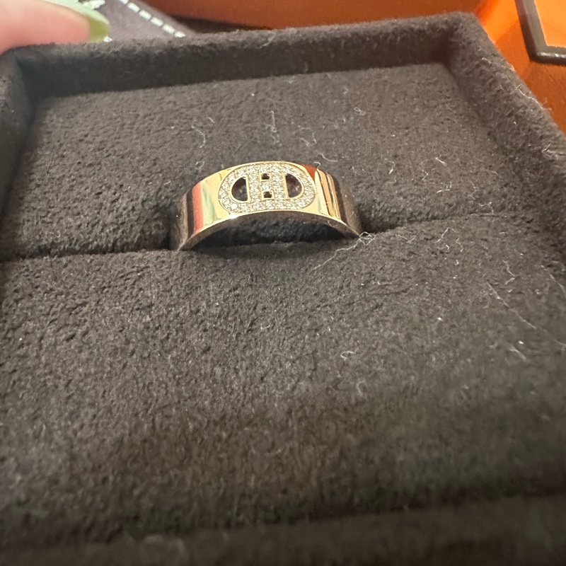💖Hermes H D Ancre 玫瑰金帶鑽戒指💖 51號 全新 半價以下出-4