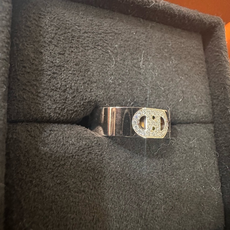 💖Hermes H D Ancre 玫瑰金帶鑽戒指💖 51號 全新 半價以下出-5