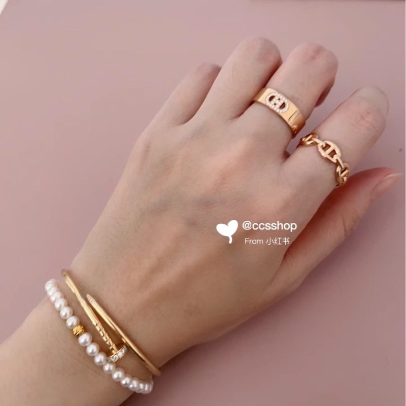 💖Hermes H D Ancre 玫瑰金帶鑽戒指💖 51號 全新 半價以下出-9