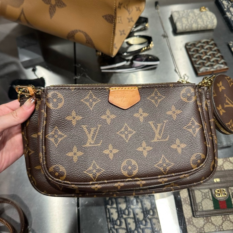 狀況好🌟Louis Vuitton LV Multi Pochette Accessories 五合一 粉肩帶 |Classic Trend CT精品|台北東區實體-1