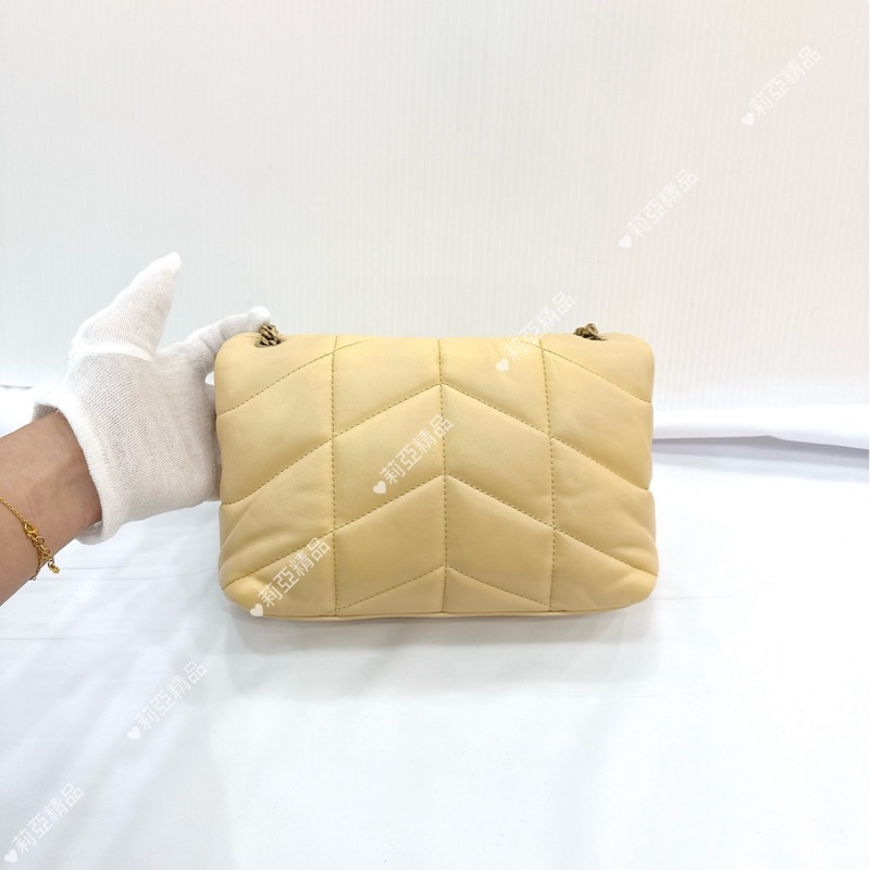 莉亞精品♡ YSL 小雞黃雲朵包 二手-2