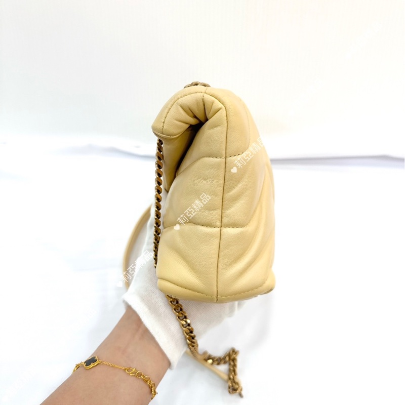 莉亞精品♡ YSL 小雞黃雲朵包 二手-5