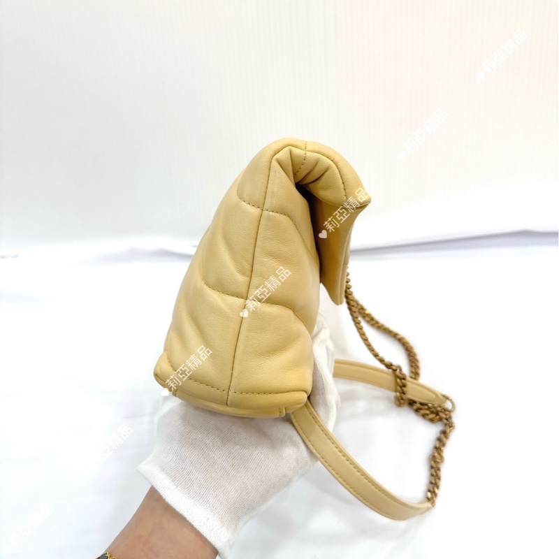 莉亞精品♡ YSL 小雞黃雲朵包 二手-6
