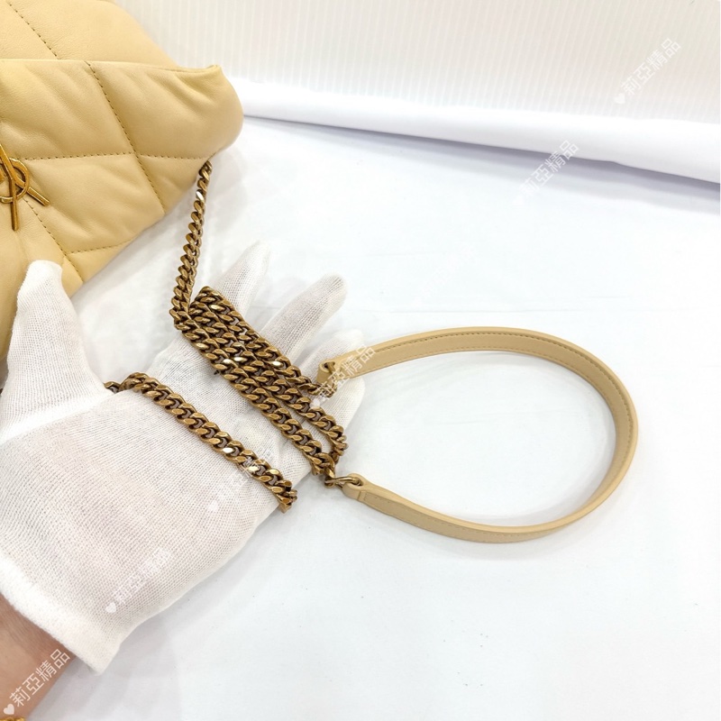 莉亞精品♡ YSL 小雞黃雲朵包 二手-14