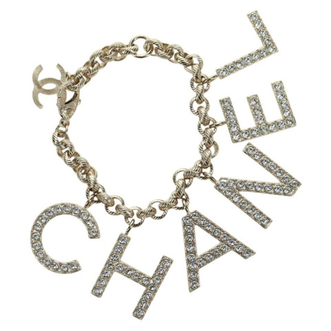 香奈兒 (CHANEL) 香檳金金屬手鐲，CC標誌，正品編號178800SM