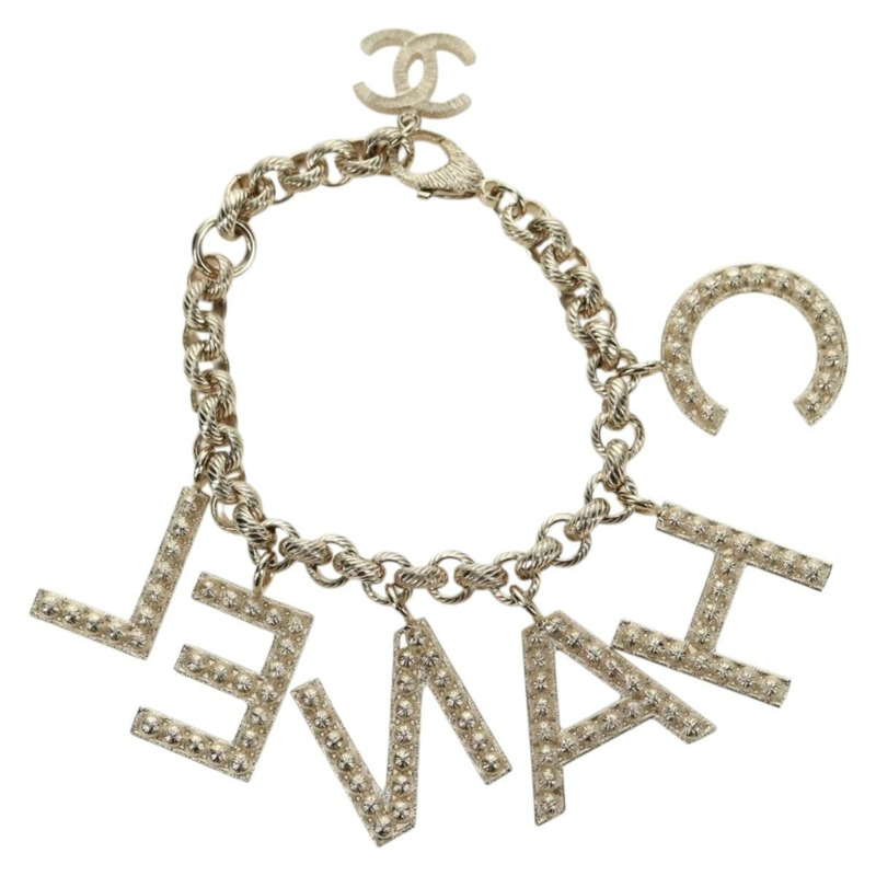 【日本直送】香奈兒 (CHANEL) 香檳金金屬手鐲,CC標誌,正品編號178800SM-6