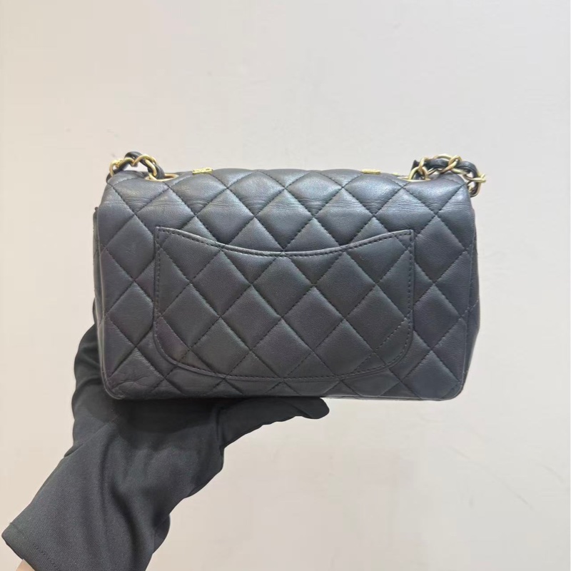 Chanel cf黑金 大mini 徽章埃及限定款 单肩斜挎包-2