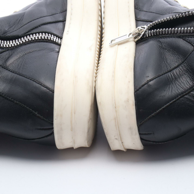 Rick Owens GEOBASKET 黑色真皮運動鞋,二手男款-6