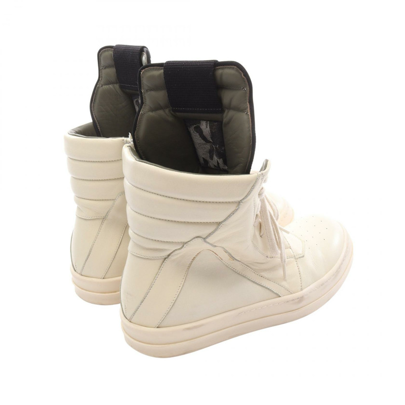 Rick Owens Geo 籃球鞋,米色皮革,二手男款-1