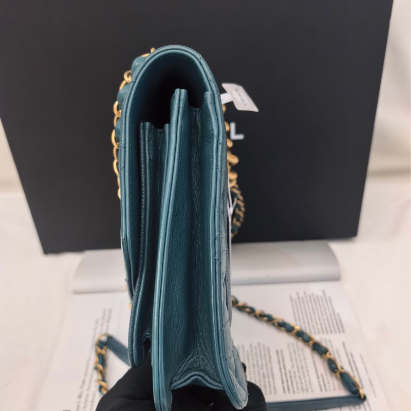 CHANEL香奈兒孟買風琴郵差包 口蓋包 28開 有卡-3