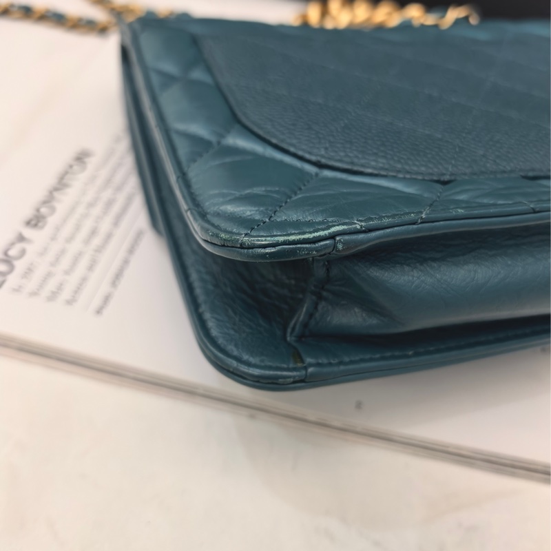 CHANEL香奈兒孟買風琴郵差包 口蓋包 28開 有卡-7