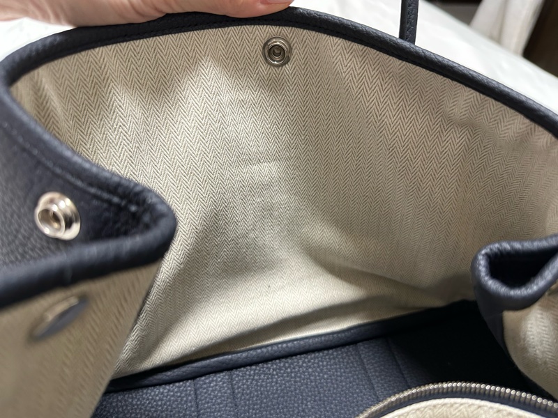Hermès 愛馬仕 Garden Party GP30 U刻 全皮深藍色銀扣閒置-2