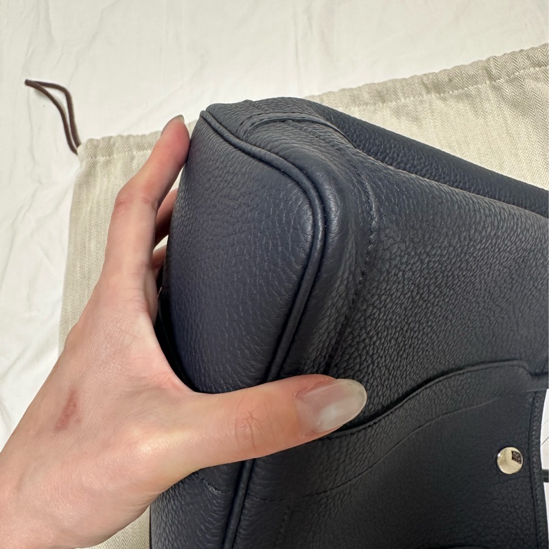 Hermès 愛馬仕 Garden Party GP30 U刻 全皮深藍色銀扣閒置-9