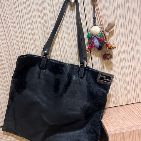 ✨ FENDI 黑色絨面托特包|二手精品 ✨