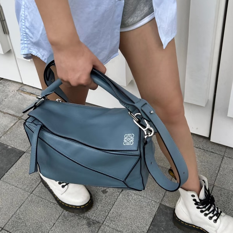 LOEWE羅意威puzzle霧霾藍幾何變形包小號🤖🤖-4