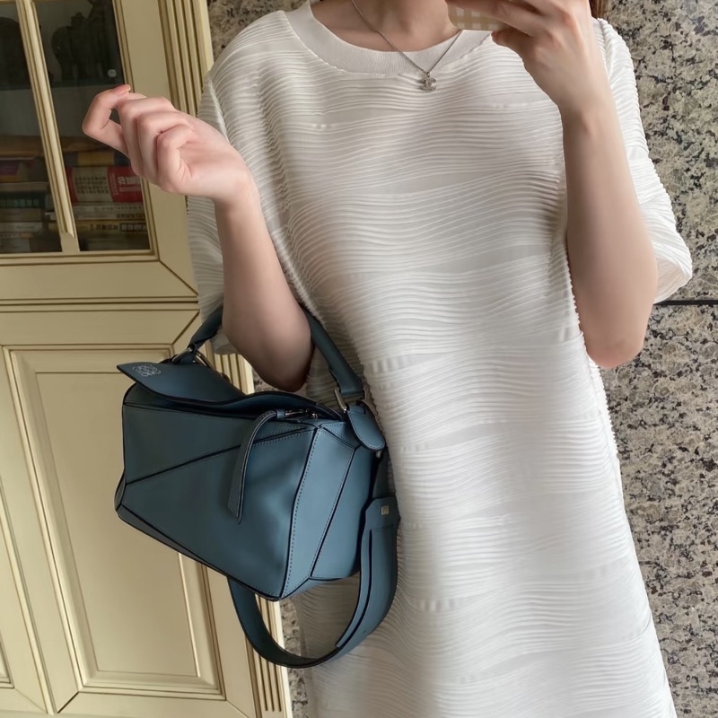 LOEWE羅意威puzzle霧霾藍幾何變形包小號🤖🤖-6