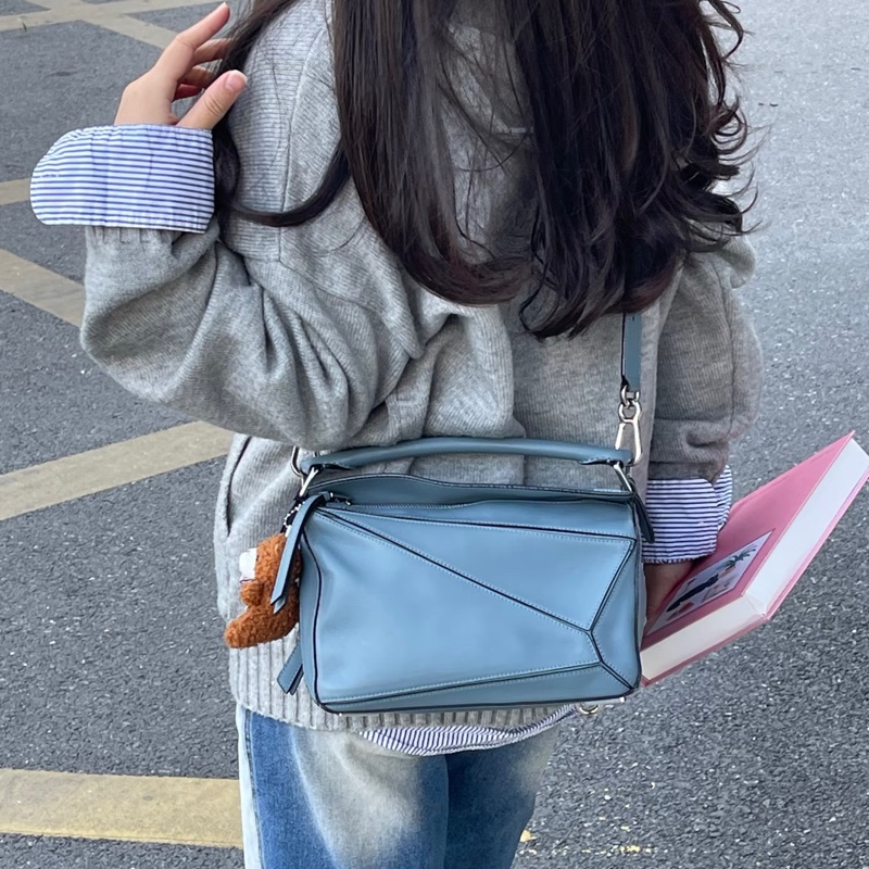 LOEWE羅意威puzzle霧霾藍幾何變形包小號🤖🤖-8