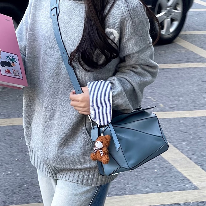 LOEWE羅意威puzzle霧霾藍幾何變形包小號🤖🤖-18