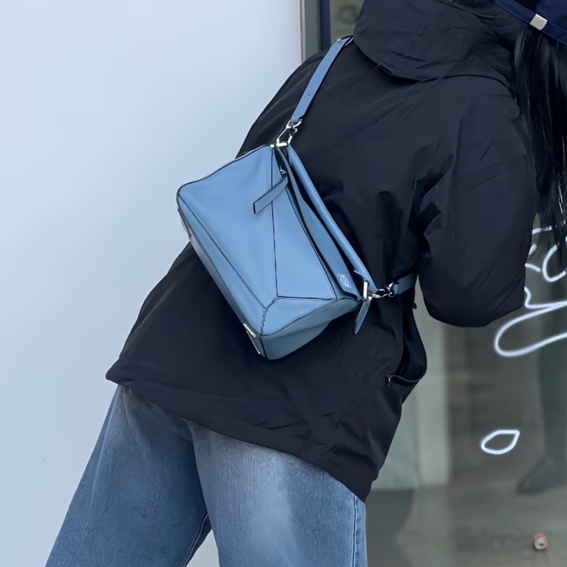 LOEWE羅意威puzzle霧霾藍幾何變形包小號🤖🤖-22