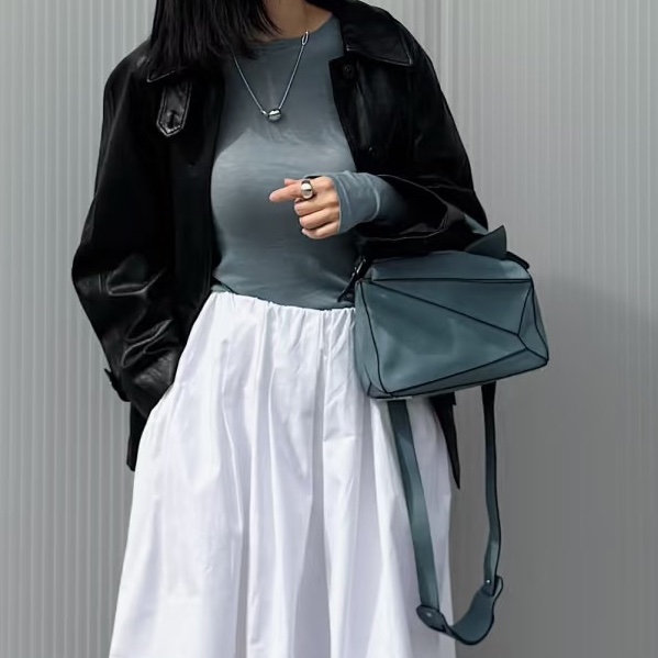 LOEWE羅意威puzzle霧霾藍幾何變形包小號🤖🤖-25