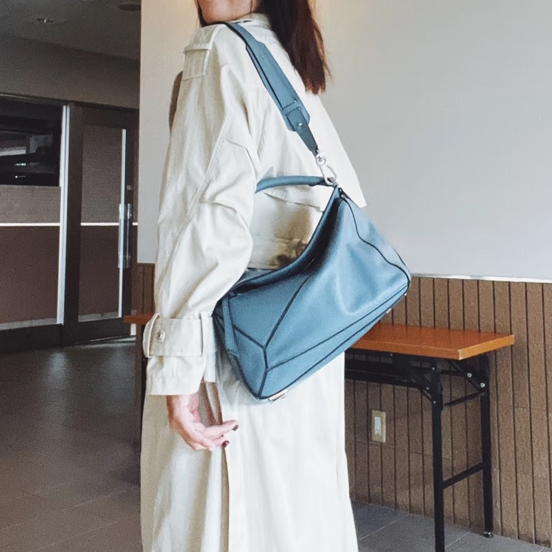 LOEWE羅意威puzzle霧霾藍幾何變形包小號🤖🤖-40