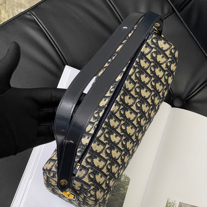 Dior迪奧 老花單肩包 圓筒包中古包-7