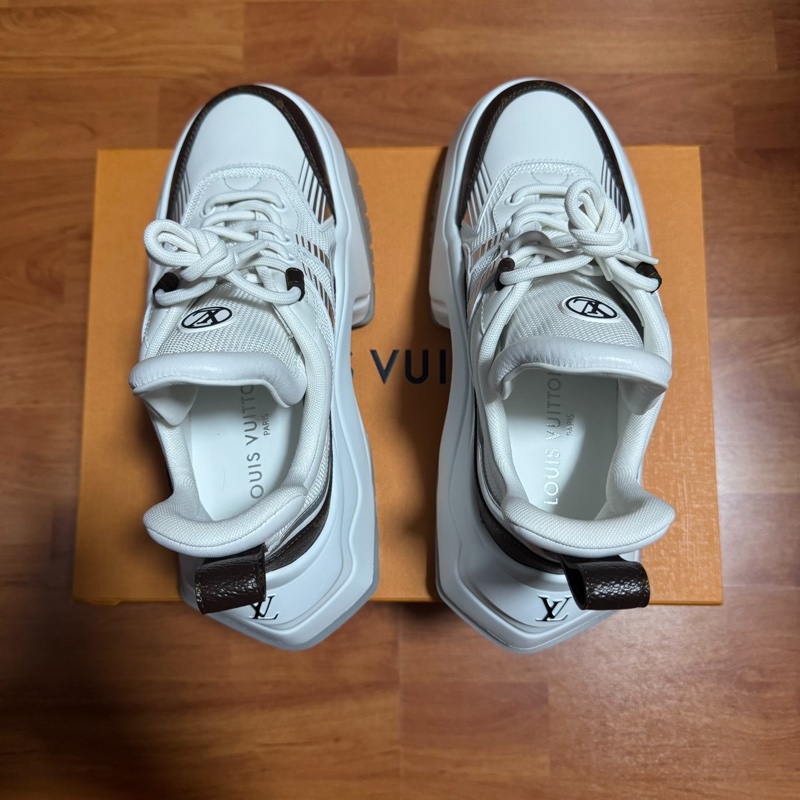 路易威登拱橋鞋2.0 Lv Archlight低幫 老爹鞋白棕色 37碼-3