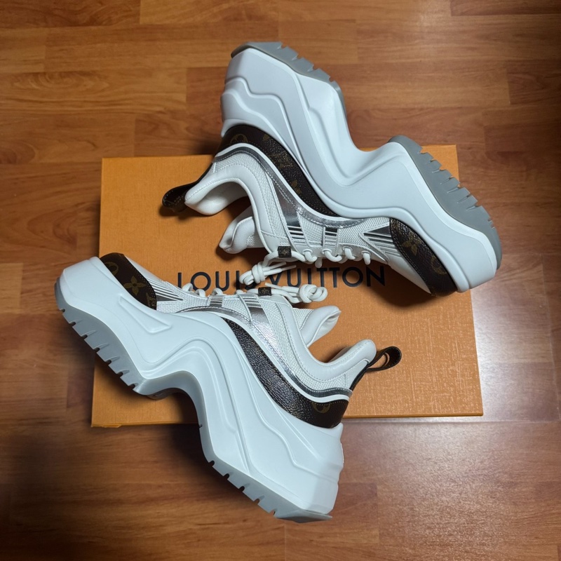路易威登拱橋鞋2.0 Lv Archlight低幫 老爹鞋白棕色 37碼-8