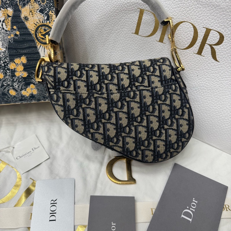🌷全新未使用! Dior 迪奧 Saddle 老花馬鞍包 小號-1