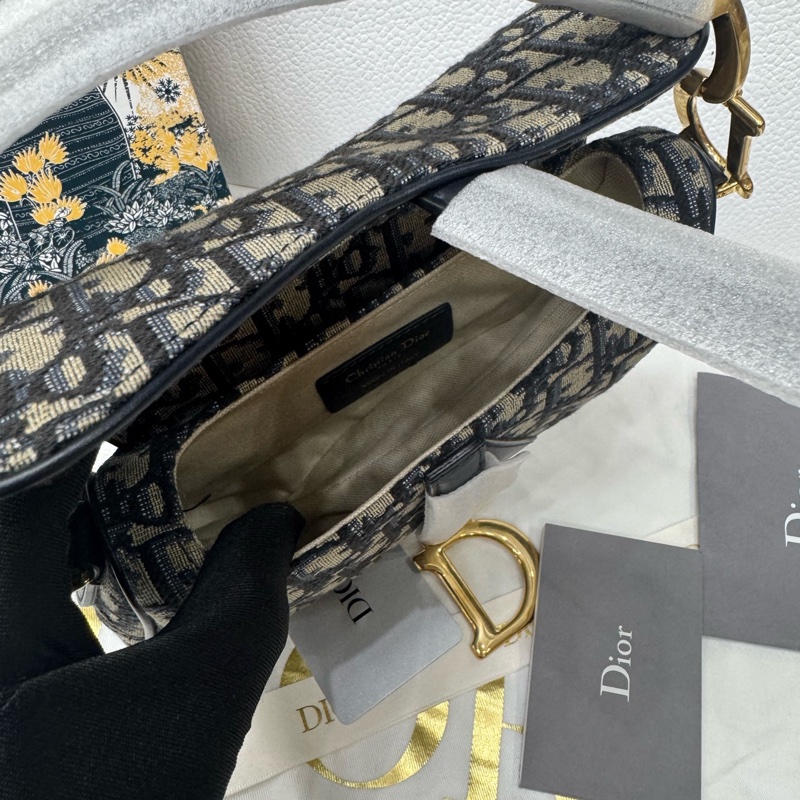 🌷全新未使用! Dior 迪奧 Saddle 老花馬鞍包 小號-4