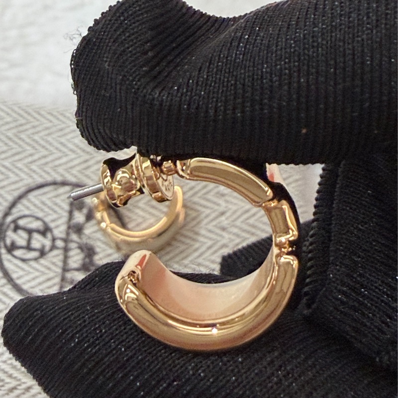 Hermes/ Olympe 針式耳環/ 白-5