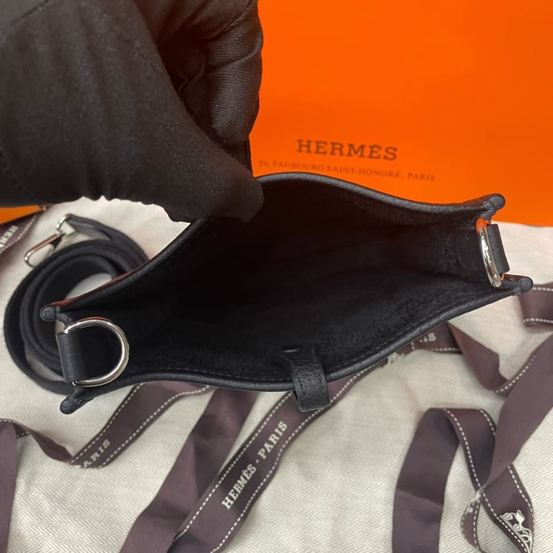 🌷天菜!Hermes 愛馬仕 伊芙琳Evelyne 黑銀 迷你 mini-5