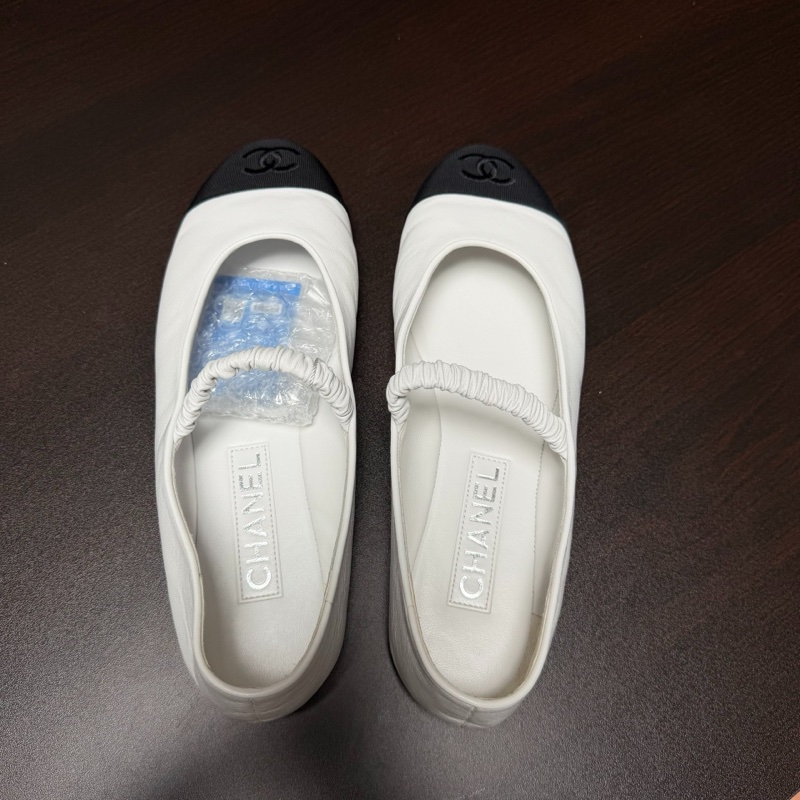 Chanel香奈兒黑白拼色羊皮瑪麗珍鞋 38碼-7