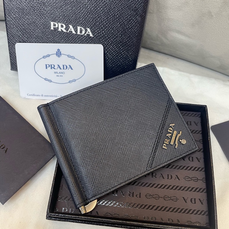 🌷全新帶保卡可送禮!Prada 經典Logo短夾 Wallet-0