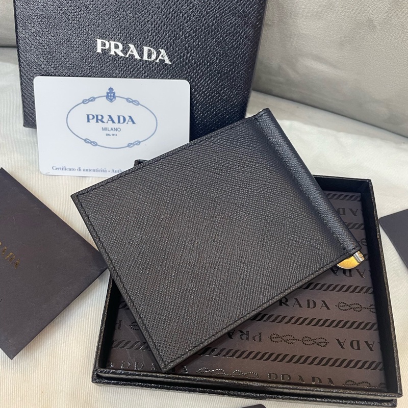 🌷全新帶保卡可送禮!Prada 經典Logo短夾 Wallet-1