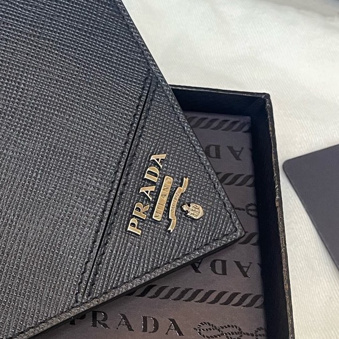 🌷全新帶保卡可送禮!Prada 經典Logo短夾 Wallet-4