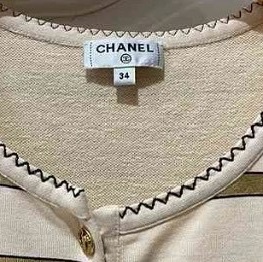 CHANEL 金蔥條紋針織洋裝-6