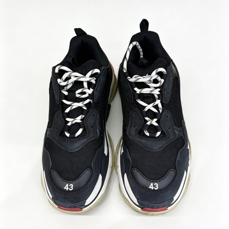 巴黎世家/Balenciaga TRIPLE 織物/牛剖層革 43碼-1