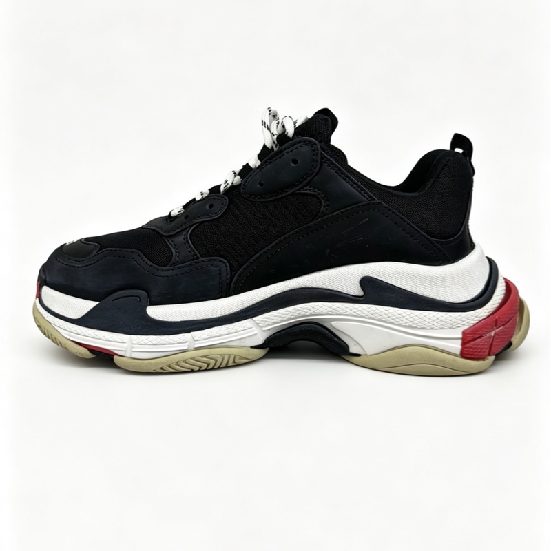 巴黎世家/Balenciaga TRIPLE 織物/牛剖層革 43碼-4