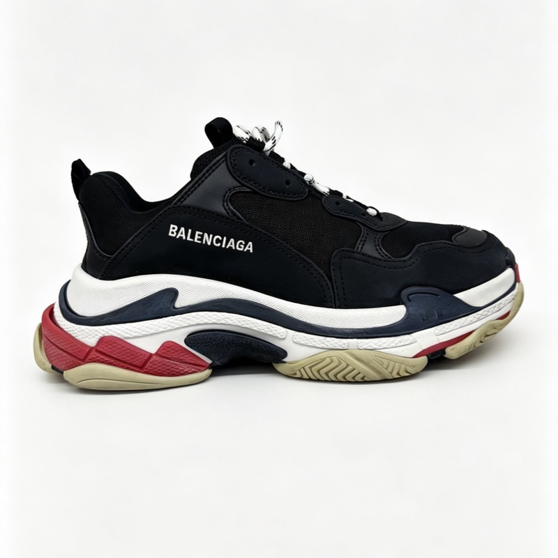 巴黎世家/Balenciaga TRIPLE 織物/牛剖層革 43碼-5